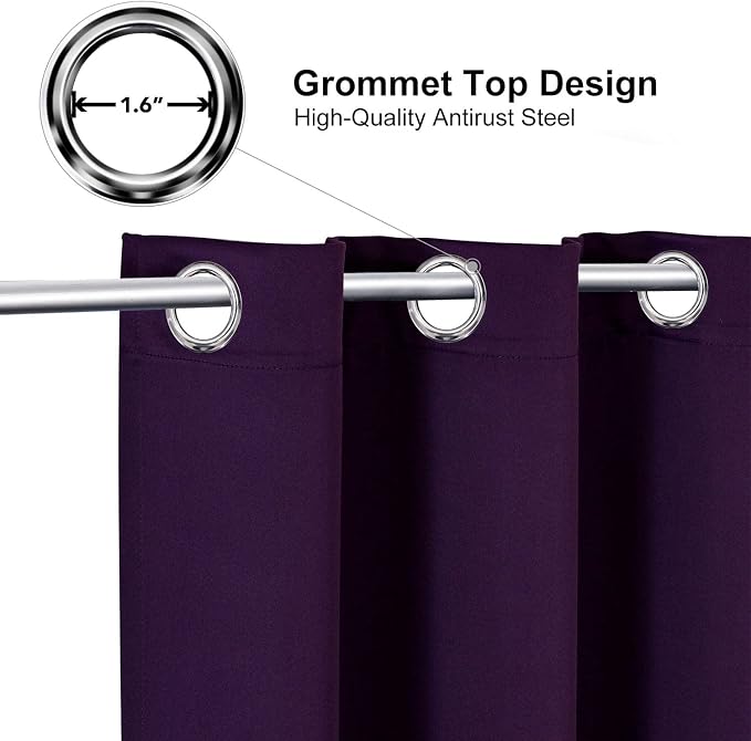 ChrisDowa Blackout Curtains for Bedroom and Living Room 90 Inches Long | 2 - Image 2