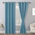 Blackout Curtains for Bedroom, Stone Blue, 52 x 84 Inch, 2 Panels | Thermal - Image 8