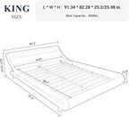 Allewie King Size LED Platform Bed Frame - Image 2