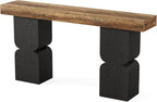63-Inch Console Table, Heavy-Duty Look, Behind Couch Sofa Table, Color Blocking - Image 7