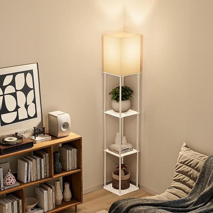 Gupuzm Floor Lamp with Shelves, with Modern Square Standing Lamp with Smart APP - Image 6