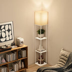 Gupuzm Floor Lamp with Shelves, 4 Layer Square Standing Lamp with 3 Color - Image 6