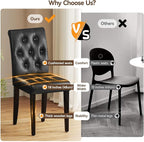 Welzona Upholstered Dining Chairs Set of 6, Button Tufted Parsons Dining Chair - Image 5