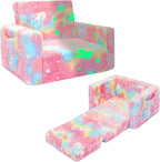 SLIGUY Kids Couch, Toddler Chair, Fold Out Kids Sofa Chair, Convertible Sofa to by SLIGUY