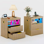 WOOVIVS Modern Nightstand Set of 2 by WOOVIVS