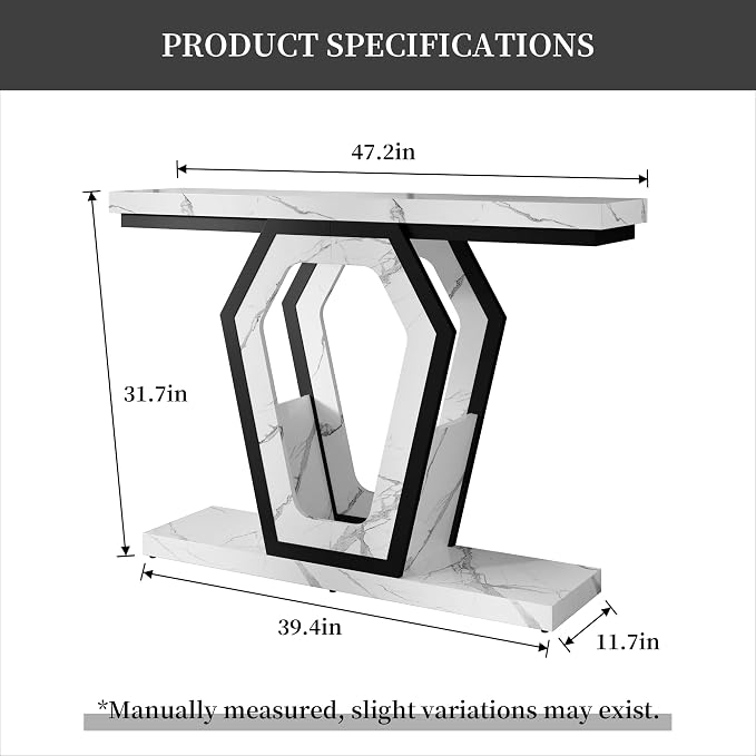 senlin Sofa Table 47.3 Inch Narrow Console Table - Image 2