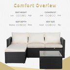 JAMFLY 3-Piece Outdoor Sectional Sofa Set - Image 7