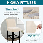 Turquoize Bar Stool Covers 4 Pack Bar Stool Covers - Image 4