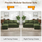 KCGKCG 82" L Shaped Sleeper Sofa Bed, Pull Out Sectional Couch - Image 7