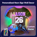 VEELU Personalized Soccer Jersey Mirror Neon Sign - Image 2