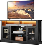 WLIVE Farmhouse TV Stand for 65 Inch TV, Tall Entertainment Center - Image 9