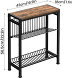 Narrow Side Table for Small Space, 3-Tier End Table - Image 3