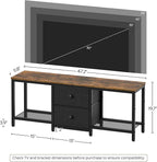 YATINEY TV Stand for TVs up to 55", Entertainment Center - Image 7