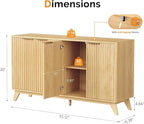 VINGLI Modern TV Stands for 65 inch tvs, Mid Century TV Stand - Image 3