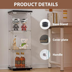 FANYUSHOW 3-Shelf Glass Display Cabinet - Image 4