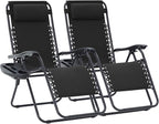 JEAREY Zero Gravity Lounge Chairs Set of 2, Adjustable Steel Mesh Recliners by JEAREYOutdoorsCollection
