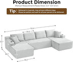133" Oversized Cloud Boneless Sofa Couch - Image 2