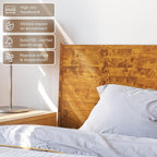 Acacia Haven King Wooden Bed Frame, 100% Solid Wood Platform Bed - Image 4