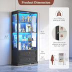TAGELIER 67" Tall Display Cabinet - Image 2