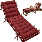 72x21 Inch Folding Chaise Lounge Cushion Quick Dry by AMCATON
