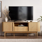 MAISONARIA 63" Tambour TV Stand, Fluted TV Stand - Image 2