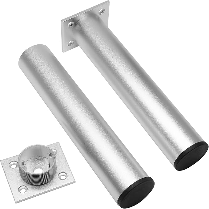 Set of 4 Furniture Legs 7.87 Inch, Adjustable Aluminum Alloy Cabinet Legs - Image 2