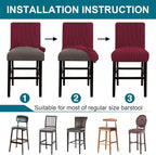 Turquoize Stretch Bar Stool Cover Counter Stool Pub Chair Slipcover - Image 7