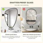 WallBeyond Asymmetrical Mirror, Irregular Wall Mirror, Wall Mirrors Decorative - Image 5