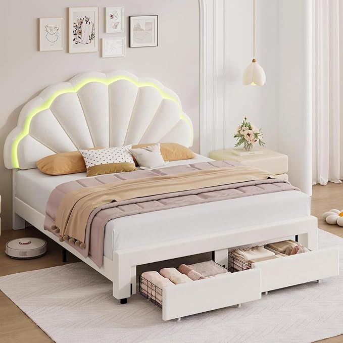 HIFIT Queen Upholstered Smart LED Bed Frame by HIFIT