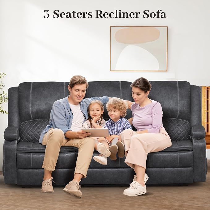 Yolsali 3 Seater Recliner Sofa Set - Image 8
