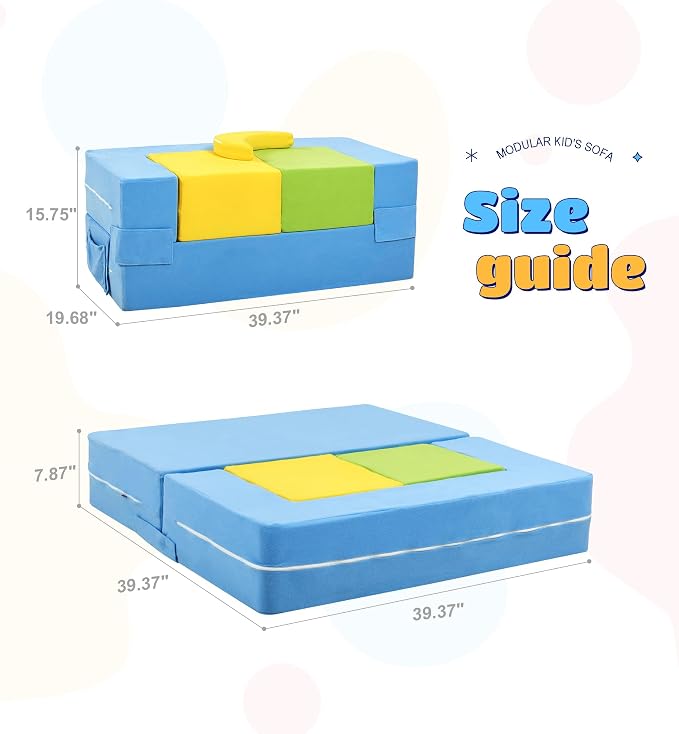 Elftopia Modular Kids Sofa, Toddler Couch Foam Armchair - Image 2