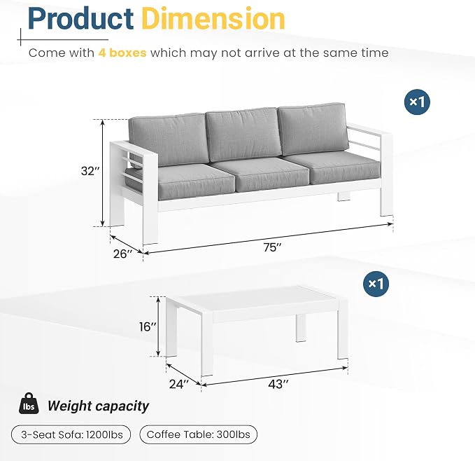 Solaste Aluminum Patio Furniture Set - Image 2