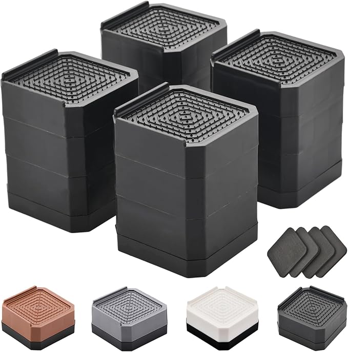 EclatBain Bed Risers Furniture Risers Heavy-Duty Rectangular Adjustable Block by Unknown