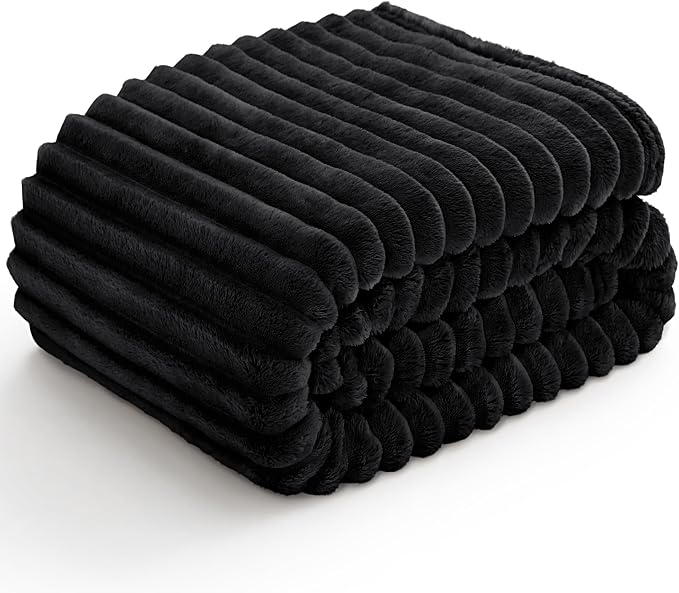 BEDELITE Ribbed Fleece Throw Blanket - Image 8