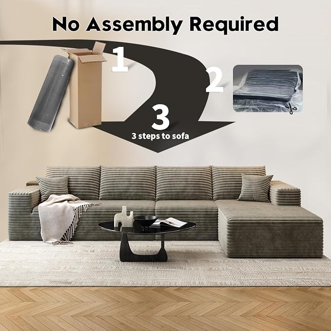 135.4" Cloud Modular Sectional Sofa Couch - Image 6