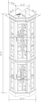 Seeutek Corner Curio Cabinet - Image 2