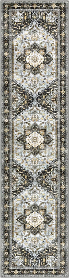 Yamaziot Washable Runner Rug, 2x8 Non-Slip Boho Vintage Hallway Kitchen Rug | - Image 2