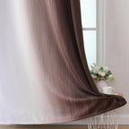 Brown and Greyish White Blackout Curtains 52Wx96L 2 Panels | Ombre Curtains - Image 6