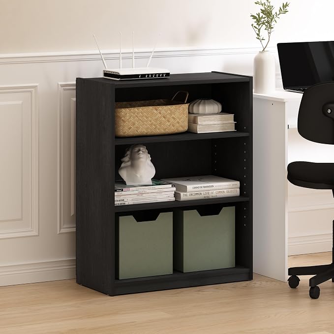 Furinno GEHRY Book Shelf, 3-Tier Small Bookshelf, Bookcase - Image 2