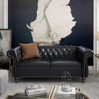 AVZEAR Chesterfield Loveseat Sofa, Upholstered Sofa Modern 2 Seater Couch Sofa - Image 4