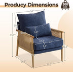 Karl home Cozy Chenille Accent Chair - Image 2