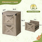 DEVAISE 2 Drawer File Cabinet - Image 3