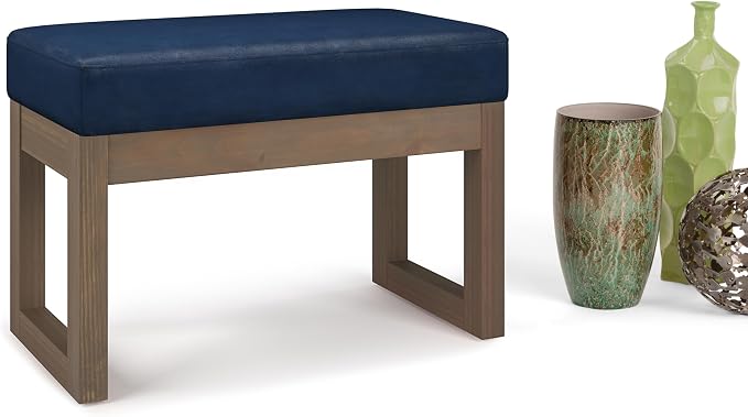 SIMPLIHOME Milltown Small Ottoman Bench - Image 8