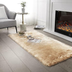 SERISSA 3x5 Fluffy Beige Faux Fur Area Rug by SERISSAHomeDecorCollection