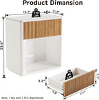 Modern Fluted Nightstand Set of 2 - Image 2
