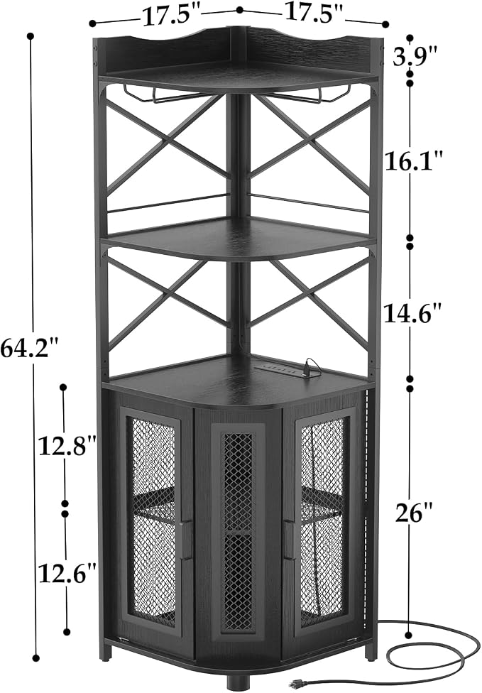 Aheaplus Corner Bar Cabinet - Image 2