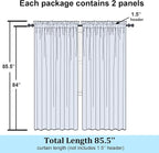 Simplebrand Sage Green Sheer Curtains 84 Inches Long, Light Filtering Rod - Image 2