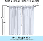 Simplebrand Black Sheer Curtains 84 Inches Long, Light Filtering Rod Pocket - Image 4