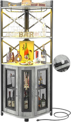 Aheaplus Corner Bar Cabinet by Aheaplus