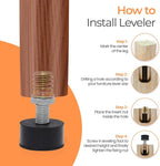 M8 Rubber Adjustable Furniture Leveler，8 Pack Leveling Feet Screws in Threaded - Image 6